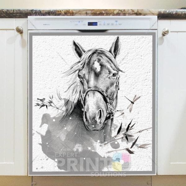 Beautiful Native Horse Dishwasher Sticker