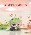 Baby Panda Welcome Dishwasher Sticker