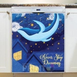 Fairytale Whales #3 - Never Stop Dreaming Dishwasher Sticker