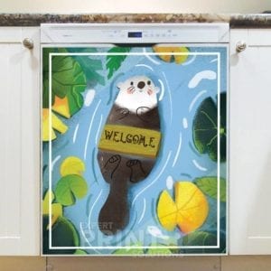 Cute Little Beaver Welcome Dishwasher Sticker