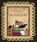 Prim Country Patriot Design #9 - Family Blessings Dishwasher Sticker