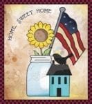 Prim Country Patriot Design #7 - Home Sweet Home Dishwasher Sticker