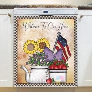 Prim Country Patriot Design #2 - Welcome to Our Home Dishwasher Sticker