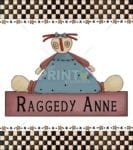 Primitive Country Raggedy Anne Dishwasher Sticker