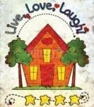 Prim Country House ~ Live Love Laugh Dishwasher Sticker