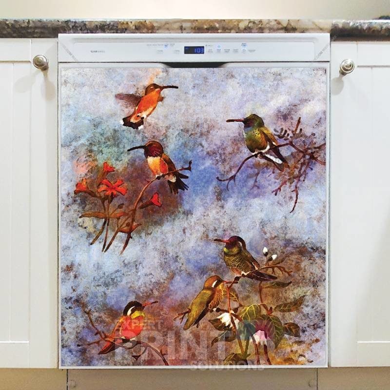 Cute Little Hummingbirds Dishwasher Sticker