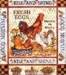 Vintage Country Farm Labels #7 - Rise and Shine - Fresh Eggs - Good Morning Dishwasher Sticker