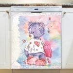 Lovely Teddy Bear Boy Dishwasher Sticker
