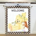 Welcome with Teddy Bears #2 Dishwasher Sticker