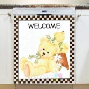 Welcome with Teddy Bears #2 Dishwasher Sticker