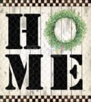1227-prim-country-home-sign Prim Country HOME Sign Dishwasher Sticker