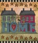 Prim Country Saltbox Houses #6 - Home Dishwasher Sticker