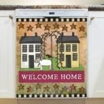 Prim Country Saltbox Houses #4 - Welcome Home Dishwasher Sticker