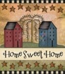 Prim Country Saltbox Houses #2 - Home Sweet Home Dishwasher Sticker