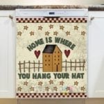 1235-prim-country-saltbox-house-3-home-is-where-you-hang-your-hat-dishwasher-magnet Prim Country Saltbox House #3 - Home is Where You Hang Your Hat Dishwasher Sticker