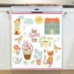 Home Sweet Home * Cute Garden Dishwasher Sticker
