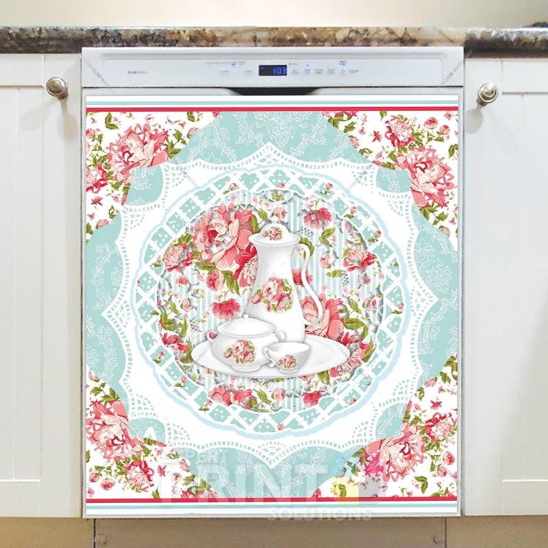 Shabby Chic Kitchen #2 Dishwasher Sticker