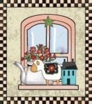 Cute Primitive Country Windows #6 Dishwasher Sticker