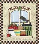 Cute Primitive Country Windows #5 Dishwasher Sticker