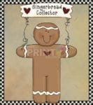 Cute Primitive Country Gingerbread Man #3 - Gingerbread Collector Dishwasher Sticker