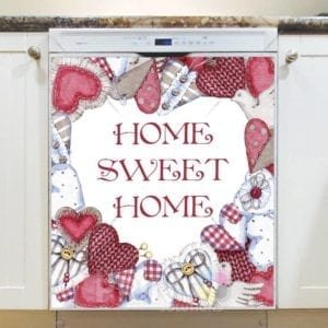 Cute Country Patchwork Design #4 - Home Sweet Home Dishwasher Sticker
