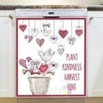Cute Country Patchwork Design #3 - Plant Kindness Harvest Love Dishwasher Sticker