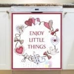 1368-cute-country-patchwork-design-2-enjoy-little-things-dishwasher-magnet Cute Country Patchwork Design #2 - Enjoy Little Things Dishwasher Sticker