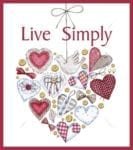 Cute Country Patchwork Design #1 - Live Simply Dishwasher Sticker
