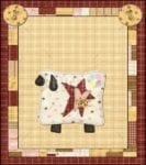 Primitive Country Patchwork Sheep Dishwasher Sticker