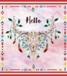 Native Skull and Feathers - Hello Dishwasher Sticker