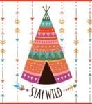 Stay Wild Native Teepee Dishwasher Sticker