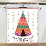 Stay Wild Native Teepee Dishwasher Sticker