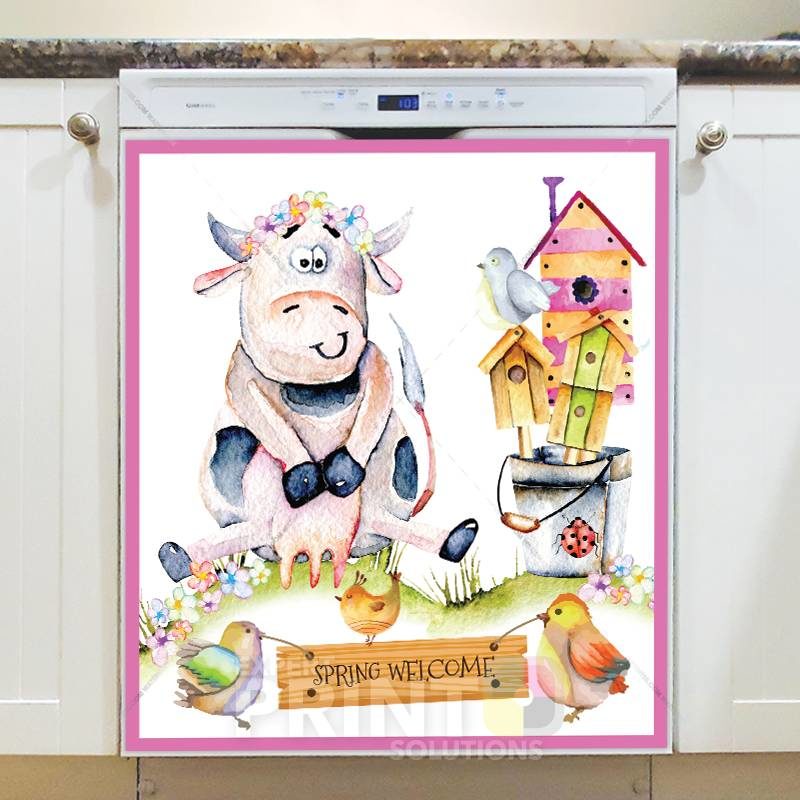 Welcome Spring with Cute Animals #16 Dishwasher Sticker