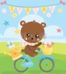 Welcome Spring with Cute Animals #7 Dishwasher Sticker