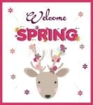 Welcome Spring with Cute Animals #3 Dishwasher Sticker