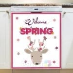 Welcome Spring with Cute Animals #3 Dishwasher Sticker