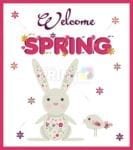 Welcome Spring with Cute Animals #1 Dishwasher Sticker