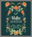 1452-welcome-spring-4-hello-spring Welcome Spring #4 - Hello Spring Dishwasher Sticker