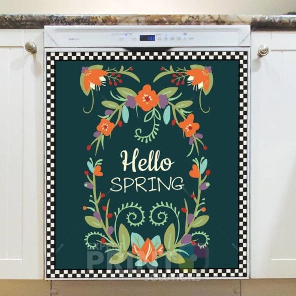 1452-welcome-spring-4-hello-spring-dishwasher-magnet Welcome Spring #4 - Hello Spring Dishwasher Sticker