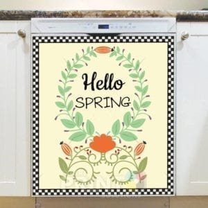 Welcome Spring #2 - Hello Spring Dishwasher Sticker