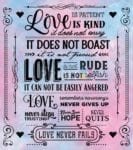 Beautiful Love Quotes - Love is Patient, is Kind, it does not Boast Dishwasher Sticker