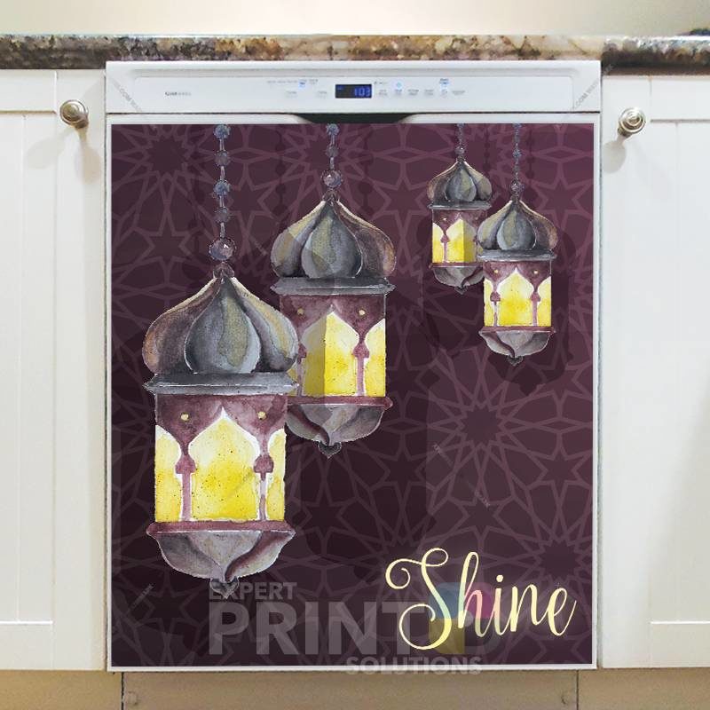 Beautiful Lanterns #1 - Shine Dishwasher Sticker
