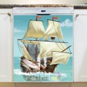 Sailing Boat on the Ocean #1 Dishwasher Sticker