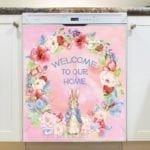 Peter Rabbit Wreath #1 - Welcome to our Home Dishwasher Sticker