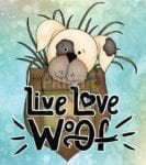 Cute Pocket Puppies #1 - Live Love Woof Dishwasher Sticker