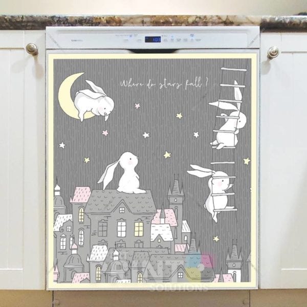 1487-cute-bunnies-and-stars-where-do-stars-fall-dishwasher-magnet Cute Bunnies and Stars - Where do Stars Fall Dishwasher Sticker