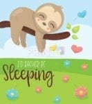 Sweet Adorable Sloth #4 - I'd Rather Be Sleeping Dishwasher Sticker