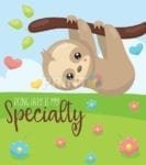 Sweet Adorable Sloth #3 - Being Lazy is my Specialty Dishwasher Sticker