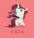 Be Magical Cute Unicorn - Be Magical Dishwasher Sticker