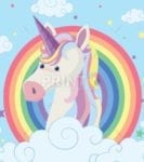Cute Rainbow Unicorn #4 Dishwasher Sticker